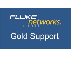 Grafik med Fluke Networks Gold Support-logo for guldsupport til LIQ-100-IE LinkIQ i 1 år.