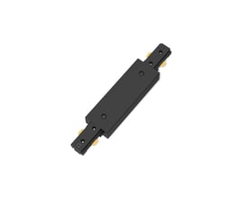 Sort Philips EasyLink 2-punkts strømforsyning til lysskinne, vist skråt med tilslutninger i begge ender.
