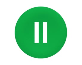 Schneider Electric løs grøn trykflade med hvidt "II" symbol til Ø30 mm flush trykknaphoveder.