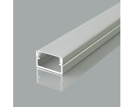 V-TAC monteringssæt VT-71008 i sølvfarvet aluminium med en længde på 2000 mm til LED-strips.