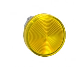 Schneider Electric ZB4BV083S LED lampehoved i gul med 22mm diameter og en riflet linse.