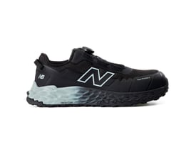 Sidevisning af New Balance Cremorne sikkerhedssko i sort, fremhæver Fresh Foam sål og BOA systemet til lukning.