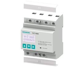 Siemens SENTRON 7KT1666 energimåler med tydelig display, knapper og tilslutningsterminaler til 3-faset brug.