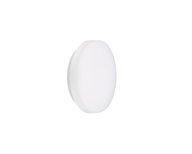 Philips CoreLine Slim hvidt, rundt væg- og loftarmatur med sensor, vist skråt forfra med en slank kant.