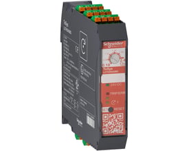 Schneider Electric TeSys H sikkerhedsmotorstarter LZ7H2X43BD med 0,75kW, 400V og 24VDC styring, fremhæver justeringshjul og reset-knap.