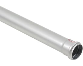 Blücher EuroPipe afløbsrør Ø50 mm i rustfrit stål AISI 304 med en længde på 3000 mm, vist på hvid baggrund.