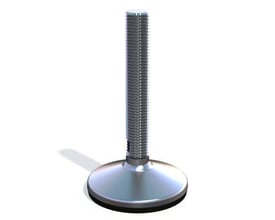 Stanley hygiejnisk rustfri maskinsko HX105-16-100 med M16 spindel og Ø105mm fodplade. Den har en totalhøjde på 136 mm og skridsikker gummi.