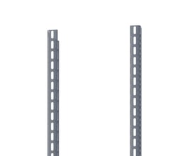 Schneider Electric stander i stål med en højde på 1200 mm, vist med perforerede huller til montering på hvid baggrund.