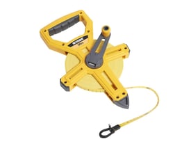 Ironside EC2-rammebåndmål med gult hus, 13 mm glasfiberbånd og sort endehage.