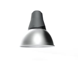 Ansell Lighting Deco HB1 pendel i mat grå aluminium med reflektor, 40W LED, justerbar farvetemperatur.