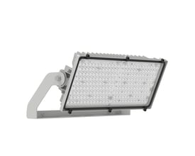 LEDVANCE Floodlight Max sym LED-projektør i gråt aluminium med synlige LED-linser og monteringsbeslag, 600 W.