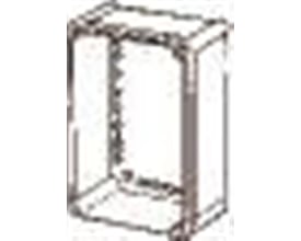 Isoleringstegning af Fibox EK SOLID kassebund i grå plast, viser dens firkantede form og dimensioner på 190 x 190 x 100 mm.