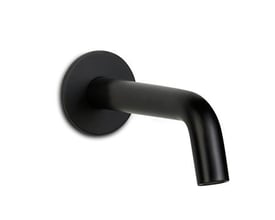 Mat sort udløbstud til indbygnings armatur med en 1/2 tommer tilslutning og en afkortbar længde på 100-180 mm.