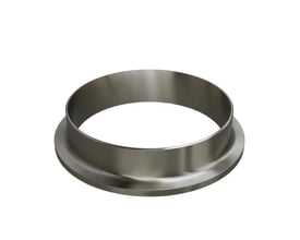 Rustfri svejsekrave type 35 med en diameter på 323,9 mm i rustfrit stål 1.4404, PN16 standard.