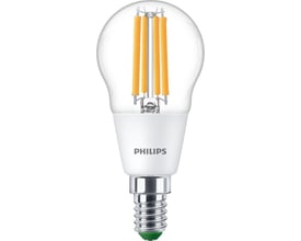 Philips LED Krone pære med E14 sokkel, 2,3W, klar og varm hvid, energiklasse A.