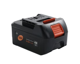 Tjep 4,0Ah batteri til armeringsskærere RC20A og RC30A med 21.6V Li-ion teknologi, vist isoleret på hvid baggrund.