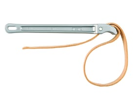 Ridgid stroptang med en orange stram stykke nylonstrop, der er egnet til blanke rør.