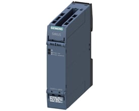 Siemens SIRIUS 3UG5512-2AR20 overvågningsrelæ til fasefejl, fasesekvens og asymmetriovervågning i mørkeblå plast.