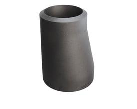 Grå reduktion i P235GH stål med dimensionerne 26,9 x 21,3 x 2,3/2,0 mm, certificeret EN 10253-2.