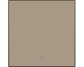 Niko tangent til smart betjeningstryk i bronze med indbygget linse til LED-indikation, vist på neutral baggrund.