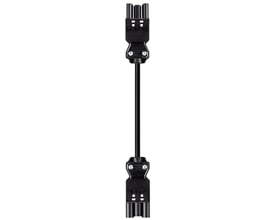 Nærbillede af et Wieland GST18I3 3-polede kabel, der viser HAN/HUN stik og sort PVC-kabel.