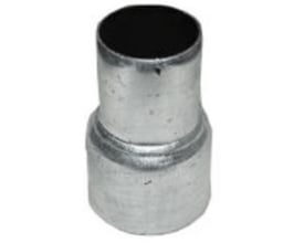 Loro overgangsnippel 70x70 mm i galvaniseret stål, vist isoleret på hvid baggrund med tydelig samling.