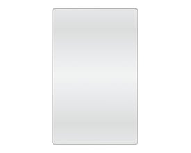 Loevschall Refine spejl med ramme i bruneret messing, 75x90 cm, firkantet med matte kanter på neutral baggrund.