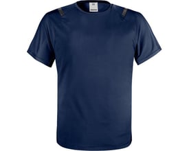 Kansas Fristads Green funktionel T-shirt 7520 GRK i mørk marine med korte ærmer, set forfra.