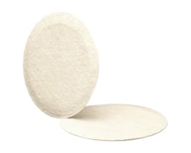 Sundstrøm forfilter i hvidt filtreringsmateriale, vist som to runde filtre på en hvid baggrund.