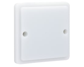 Niko signallampe med hvid LED, IP55, 250 Vac i hvid plast med to monteringshuller på forsiden.