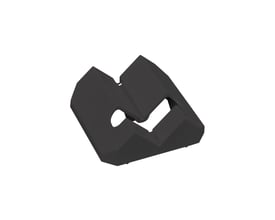 Niko hjørnebeslag i sort plast, designet til model 351-26572, vist på hvid baggrund.