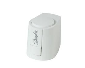 Danfoss ABNM A5 LOG termoaktuator i hvid plast med 24V AC forsyning, passer til RA 2000 ventilhuse.