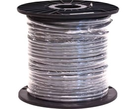 Stor tromle med grå Texiline HF90 D monteringsledning på 16 mm² med dobbelt isolering og fortinnet kobber.