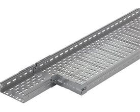 Legrand P31 koblingsbeslag EDU Multi H60, HDG, viser et sammenkoblet system af perforerede gitterbakker i galvaniseret stål.