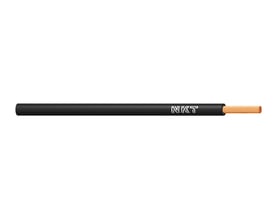 NKT monteringsledning PVT® H05V-K sort 1x0,75mm med kobberleder og sort blyfri PVC-isolering.