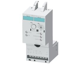 Siemens Varmestrømsovervågning 3RF2 med 32A strømområde og 400-600V spænding, med indikatorlys og knapper på fronten.