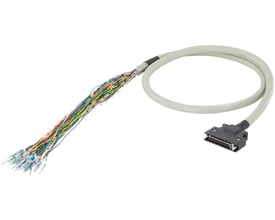 Siemens setpoint kabel til Sinamics V90 controller, 1 meter, med mange farvede ledere og en gråslutning.