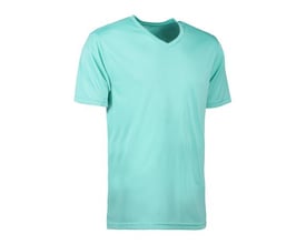ID Identity T-shirt Yes i mintgrøn, størrelse 2XL med V-hals, viser den svedtransporterende og åndbare kvalitet.