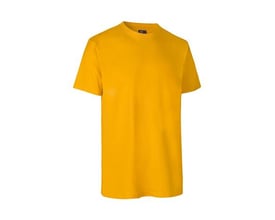 ID Identity T-shirt i gul 5XL, ekstra slidstærk model med fire-lags halsrib og forkrympning for stabilitet.