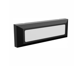 SpectrumLED 6 W LED-trappelys i sort med aflang lysflade, justerbar hvid lysfarve og IP54-beskyttelse.
