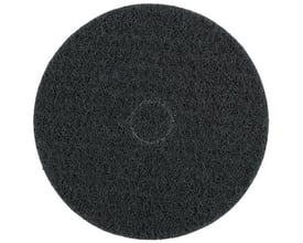 Tyrolit SCM rondel 125x22P A VF XC P [2*, mørkegrå, med tydeligt synlig centerhul og fibermønster.