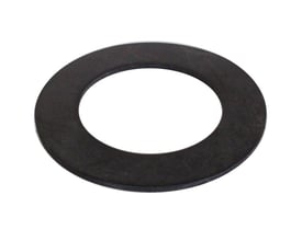 Sort rund gummipakning fra Tubman af NR/SBR, 2mm tyk, med 55mm ydre og 45mm indre diameter til 2" installationer.