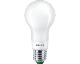 Philips LED standard lyskilde med E27 fatning, 4W effekt og 840lm lysstyrke i mat hvid.