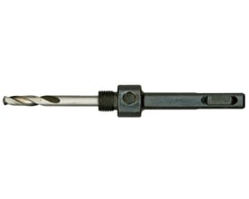 Viking hulsavholder M34 SDS+ med kort HSS forbor til 14-30 mm hulsave, viser den samlede længde og SDS+ skaft.