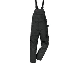 Kansas Overall Icon one 113101 arbejdsbukser i sort, str. 120 cm, med justerbar talje og mange praktiske lommer.
