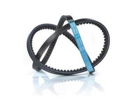 Gates Quad-Power 4 smalkilerem XPA 1600 fortandet, sort gummi med blå kantdetaljer og mærkat, på hvid baggrund.