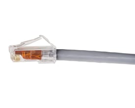 CommScope SYSTIMAX GigaSPEED XL GS8E patchkabel med RJ45-stik i mørkegrå, LSZH-kappe og 16,47 meters længde.