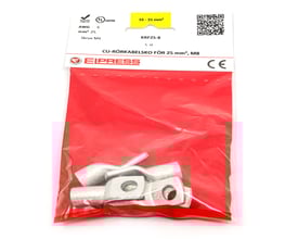 Elpress Rørkabelsko CU KRF25-8-CP pakke med 5 stk. til 25mm² Cu-ledere og M8 laske.