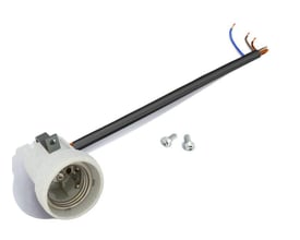 Louis Poulsen Toldbod 220 retrofit kit med fatning, ledning og skruer, hvid plast.