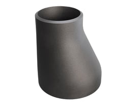 Contura Steel reduktion i P235GH-TC1 stål, dimensioner 76,1/2,9 mm x 48,3/2,6 mm, med ru overflade.